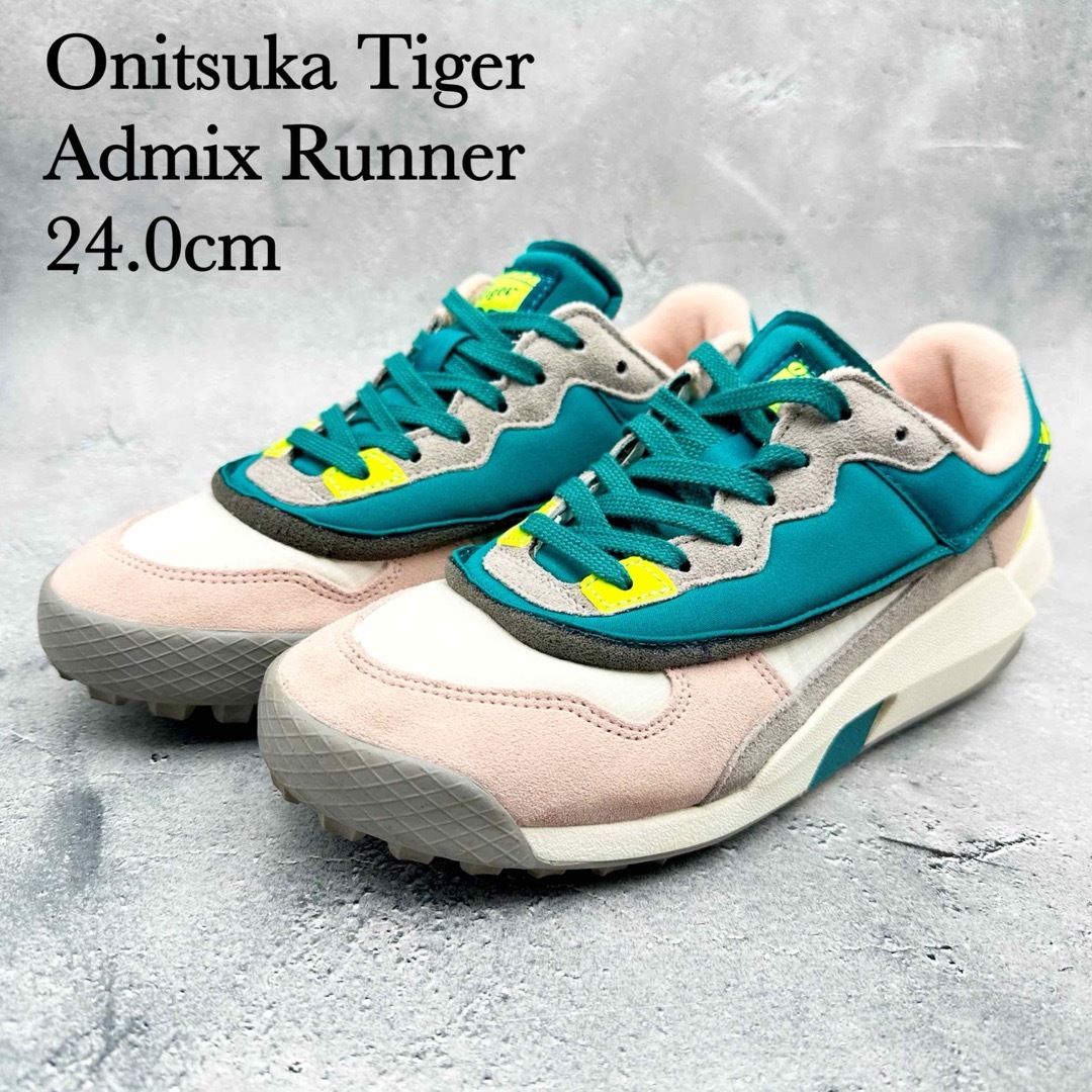 Onitsuka Tiger(オニツカタイガー)の◼️【極美品】オニツカタイガー ADMIX RUNNER グリーン ピンク レディースの靴/シューズ(スニーカー)の商品写真