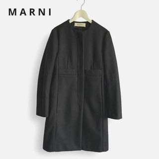 Marni - カシミヤ10%✨️ MARNI マルニ ノーカラーロングコート ...