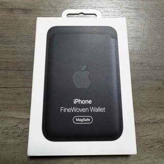 アップル(Apple)のアップル MagSafe対応 iPhone ファインウーブンウォレット ブラック(モバイルケース/カバー)