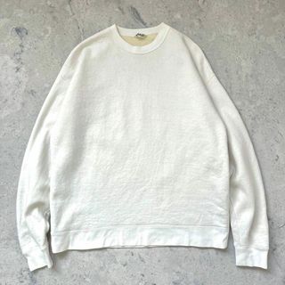 オーラリー(AURALEE)の【オーラリー】Back wool スウェット サイズ4 白 Auralee(スウェット)