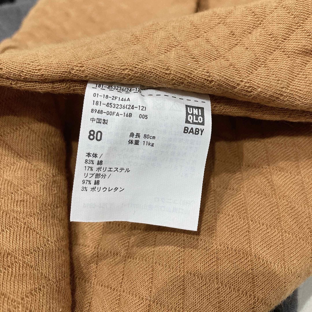 UNIQLO(ユニクロ)のロンパース 2着セット ユニクロ ベビー キッズ/ベビー/マタニティのベビー服(~85cm)(ロンパース)の商品写真