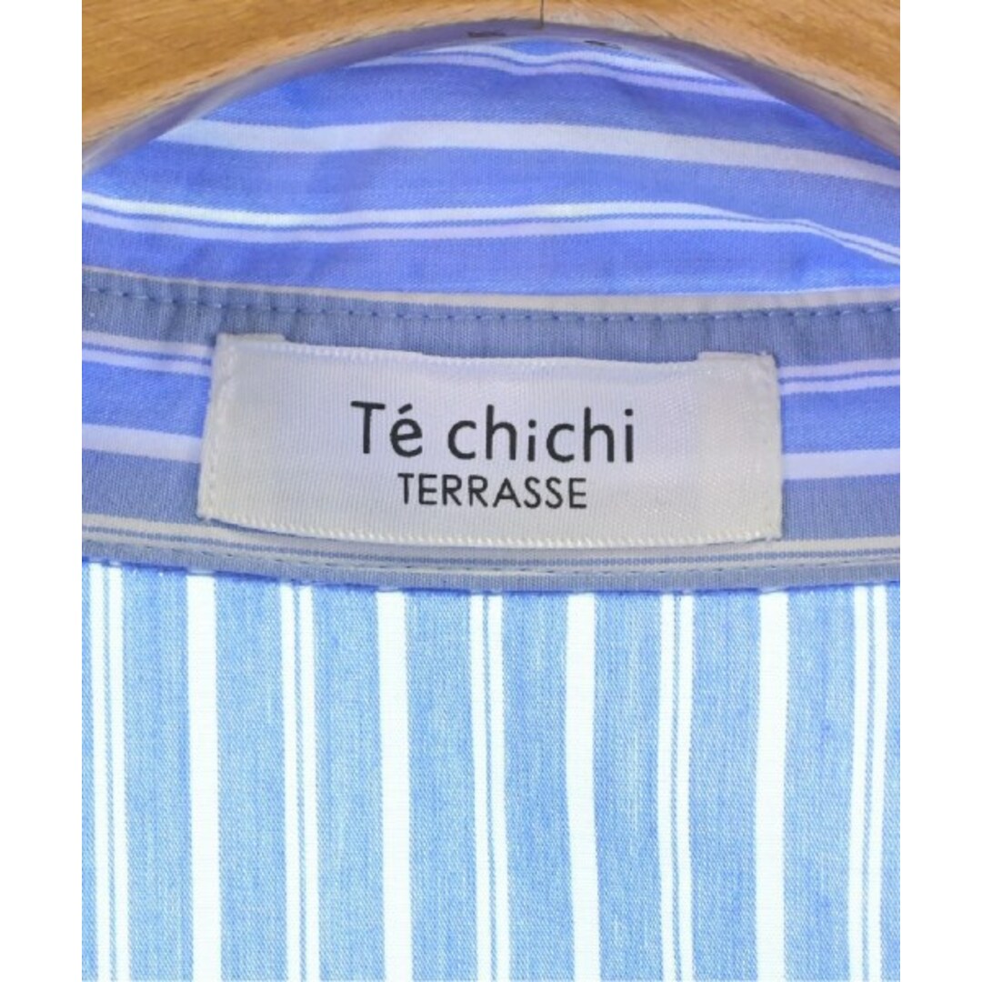 Techichi(テチチ)のTe chichi テチチ ワンピース F 水色x白(ストライプ) 【古着】【中古】 レディースのワンピース(ひざ丈ワンピース)の商品写真