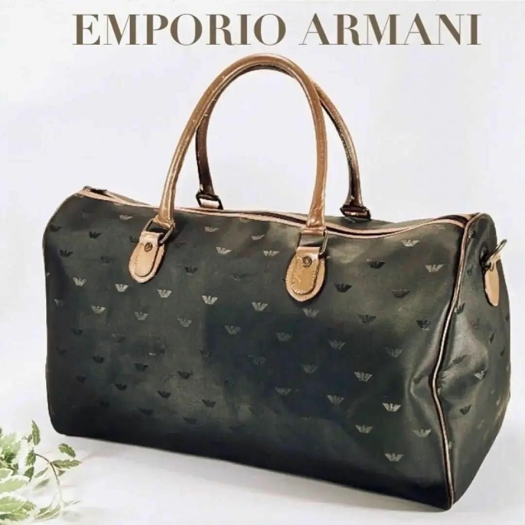 Emporio Armani(エンポリオアルマーニ)のエンポリオアルマーニ ボストンバッグ ブラック 黒 ロゴ 軽量 旅行 トラベル レディースのバッグ(ボストンバッグ)の商品写真