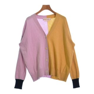 マルニ(Marni)のMARNI マルニ カーディガン 38(S位) 黄系xピンクx黒 【古着】【中古】(カーディガン)