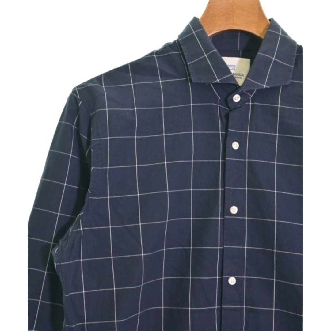 SCOTCH & SODA(スコッチアンドソーダ)のSCOTCH&SODA カジュアルシャツ S 紺x白(チェック) 【古着】【中古】 メンズのトップス(シャツ)の商品写真