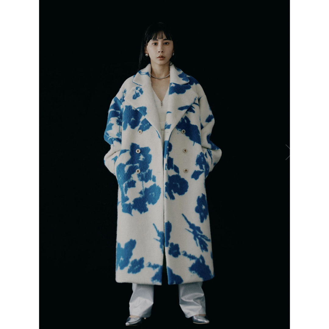 Ameri VINTAGE(アメリヴィンテージ)のUND SHADOW FLOWER WOOL COAT レディースのジャケット/アウター(ロングコート)の商品写真