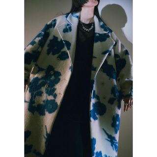 アメリヴィンテージ(Ameri VINTAGE)のUND SHADOW FLOWER WOOL COAT(ロングコート)