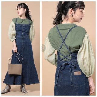 フリークスストア(FREAK'S STORE)の美品 フリークスストア wrangler デニム ワンピース 定価17600円S(ロングワンピース/マキシワンピース)