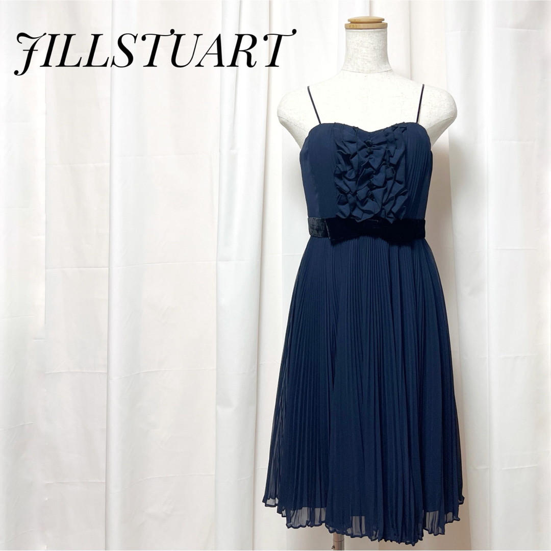 JILLSTUART - 美品✨JILLSTUART ドレス ワンピース パーティ ネイビー