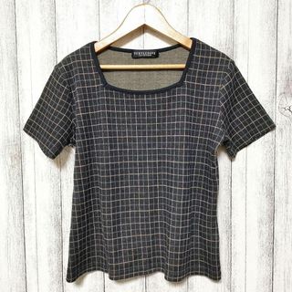 スクエアネックT　(M)　チェック(Tシャツ(半袖/袖なし))