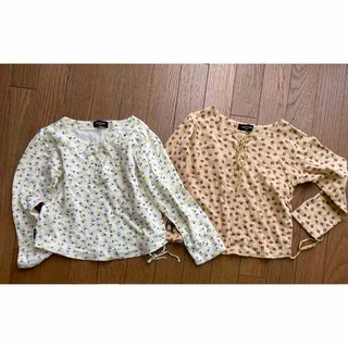 コムサイズム(COMME CA ISM)のコムサイズム　花柄　長袖カットソー　2枚セット　双子(Tシャツ/カットソー)