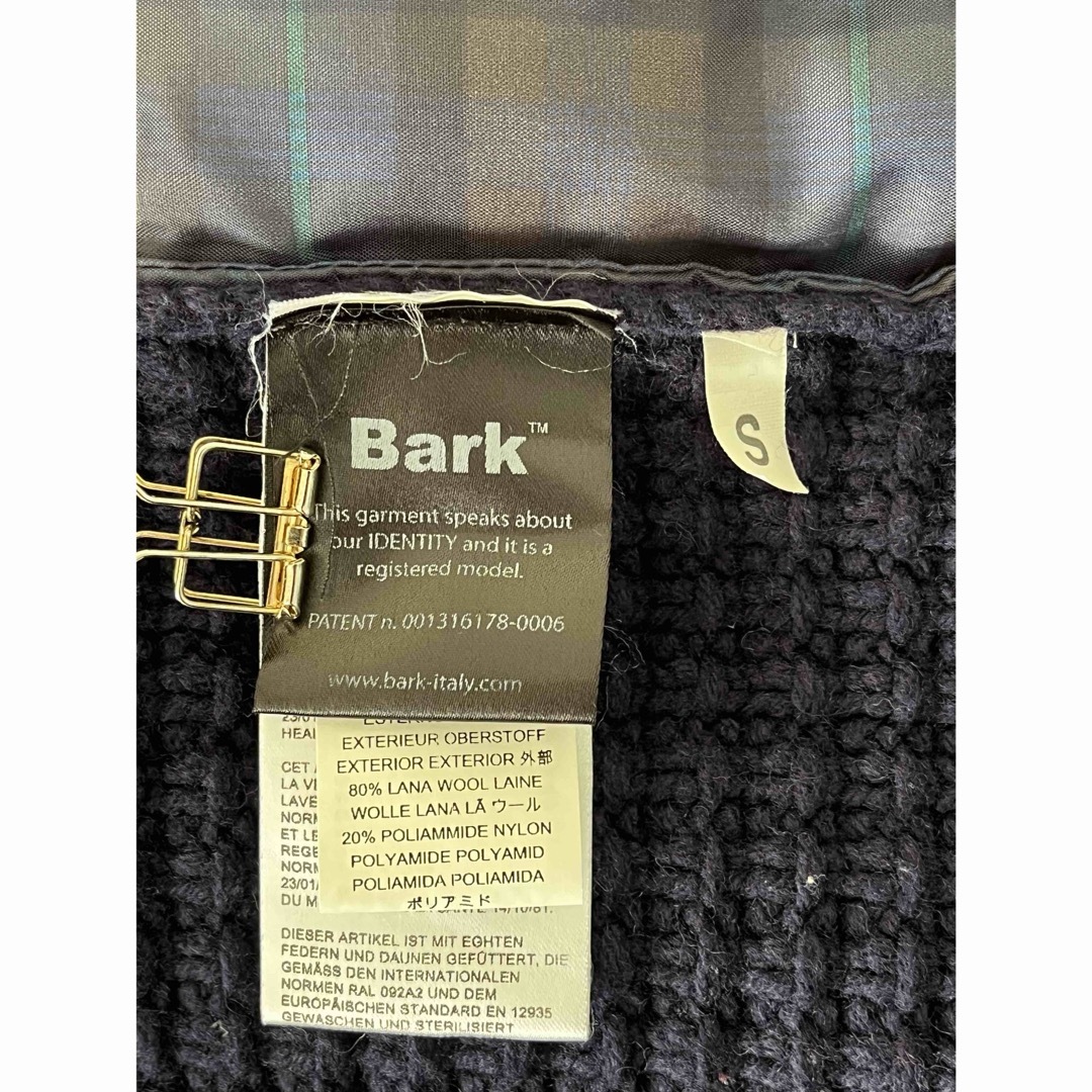 Bark　バーク　ニットダウンダッフルコート　S　ネイビーバーク