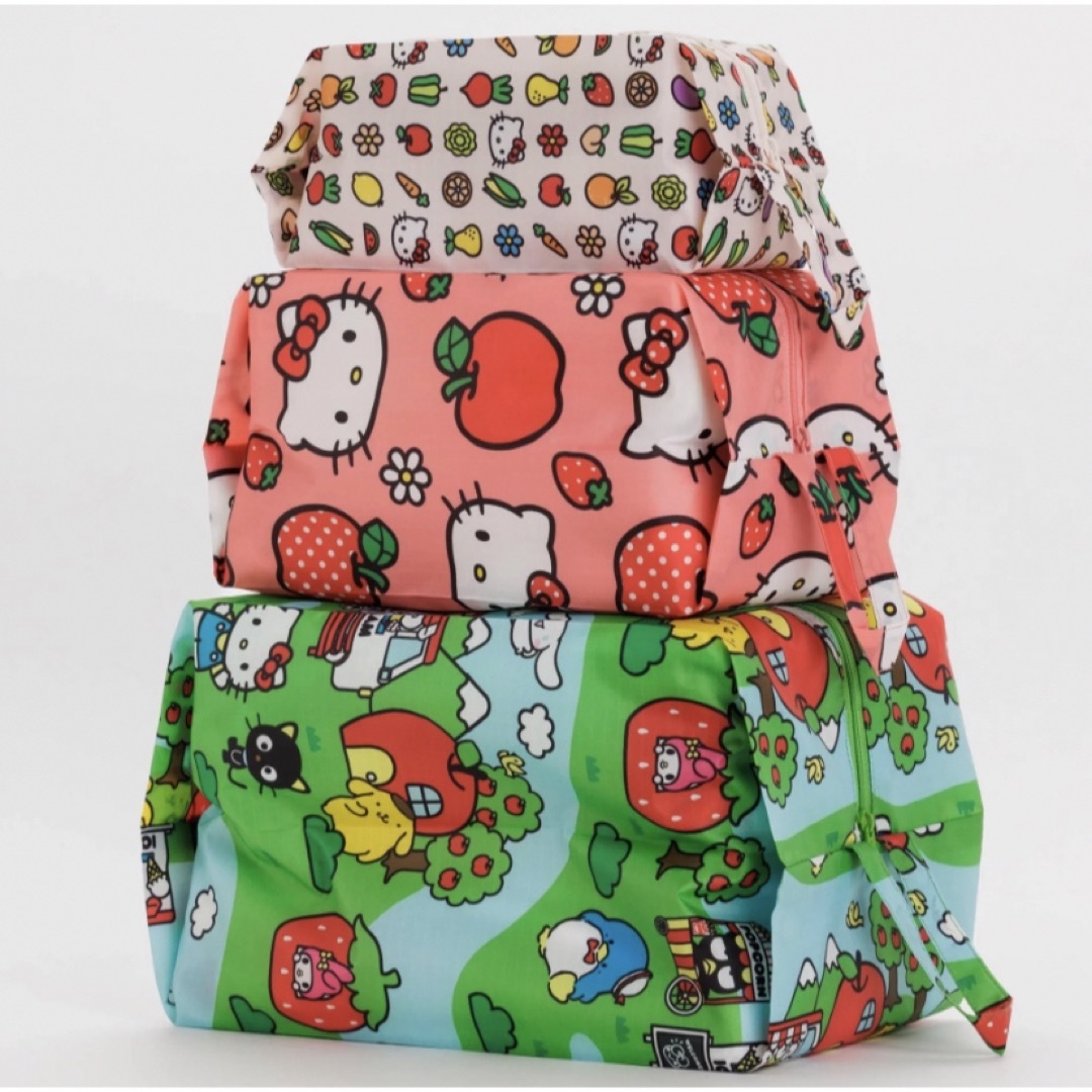 BAGGU(バグゥ)の【SANRIOコラボ】BAGGU 3D Zip Set   ポーチセット新品 レディースのファッション小物(ポーチ)の商品写真