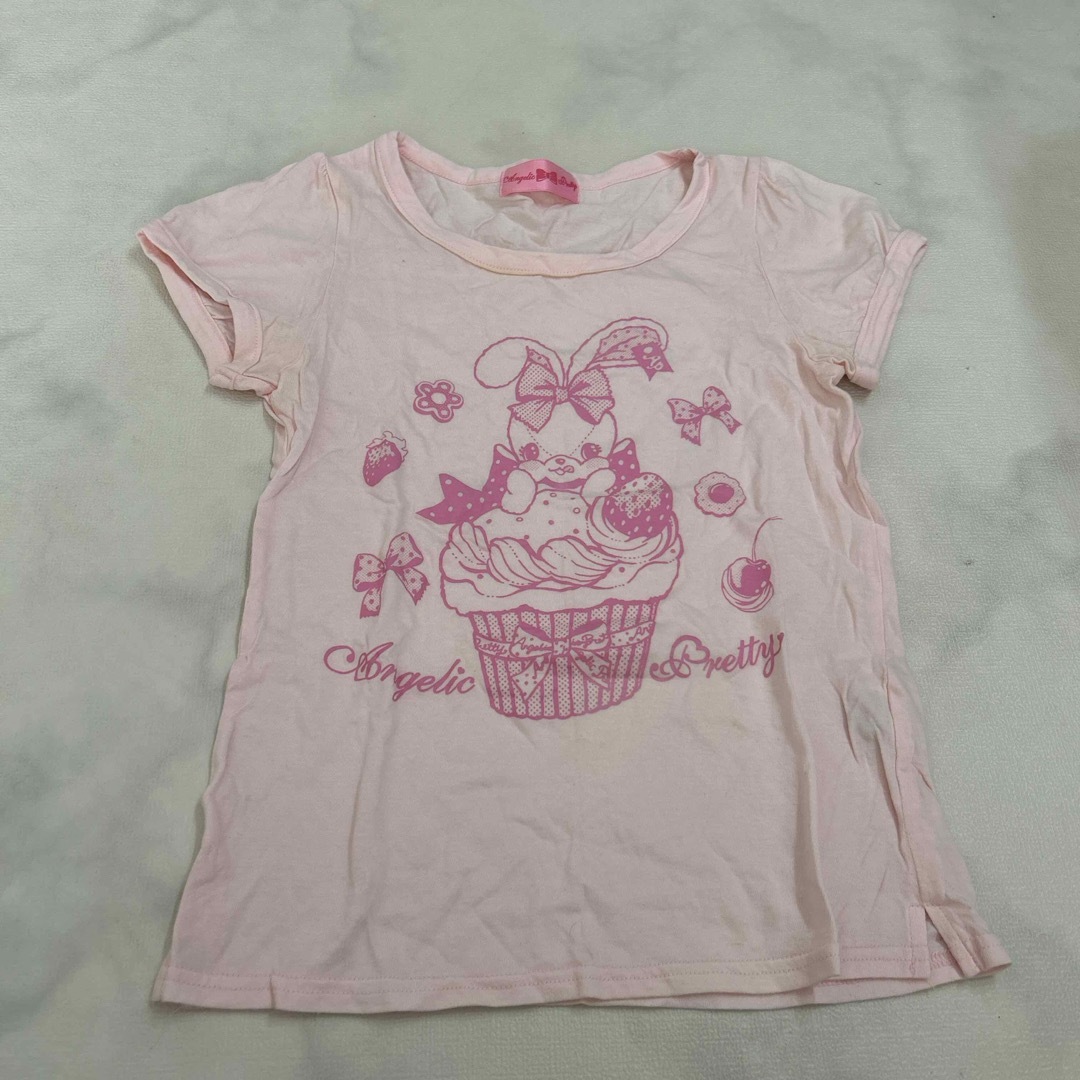 Angelic Pretty(アンジェリックプリティー)のA4 アンジェリックプリティ　リリカルバニー　Tシャツ　新品　ピンク レディースのトップス(Tシャツ(半袖/袖なし))の商品写真