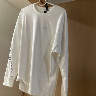 アディダス(adidas)のタイムセール22日23時59分までアディダス　試着のみ白ロンt メンズmサイズ(Tシャツ/カットソー(七分/長袖))