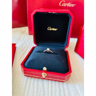 カルティエ(Cartier)の(美品)カルティエ SOLITAIRE 1895 リング ピンクゴールド(リング(指輪))