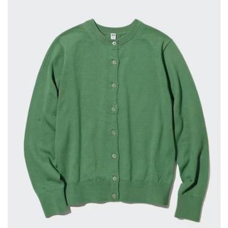 ユニクロ(UNIQLO)のUVカットクルーネックカーディガン　長袖　ユニクロ(カーディガン)