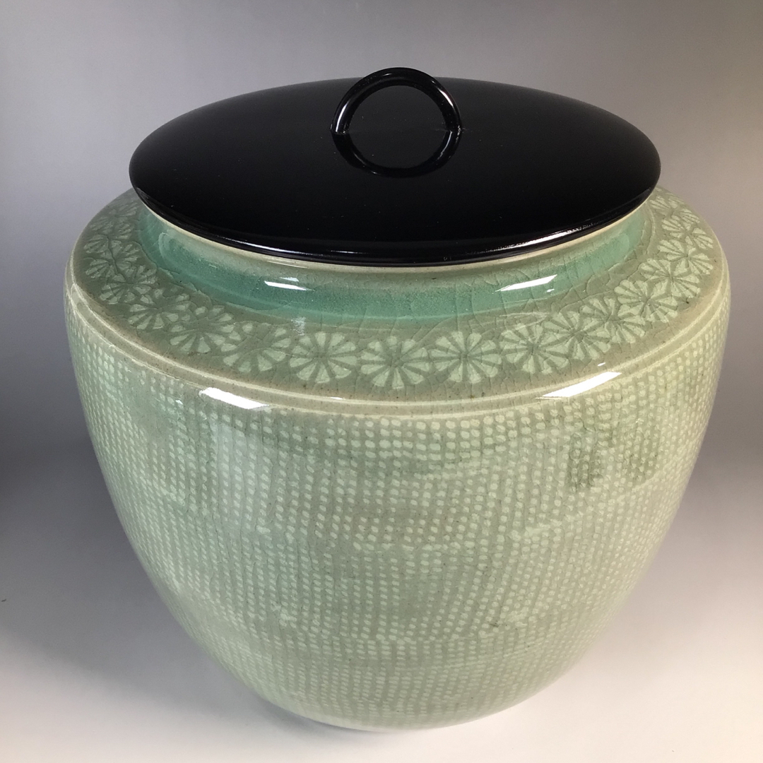 茶道具 当時25万円購入品 皆具 高麗青磁象嵌 牡丹文 李貞夏作 茶碗 茶道具 当時25万円購入品 皆具 高麗青磁象嵌 牡丹文 李貞夏作 茶碗