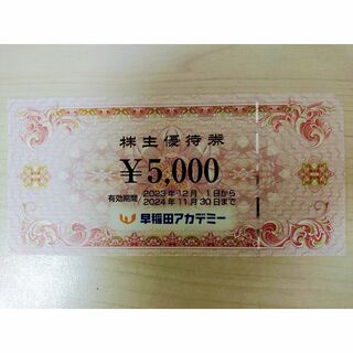 早稲田アカデミー株主優待券(5000円分)(その他)