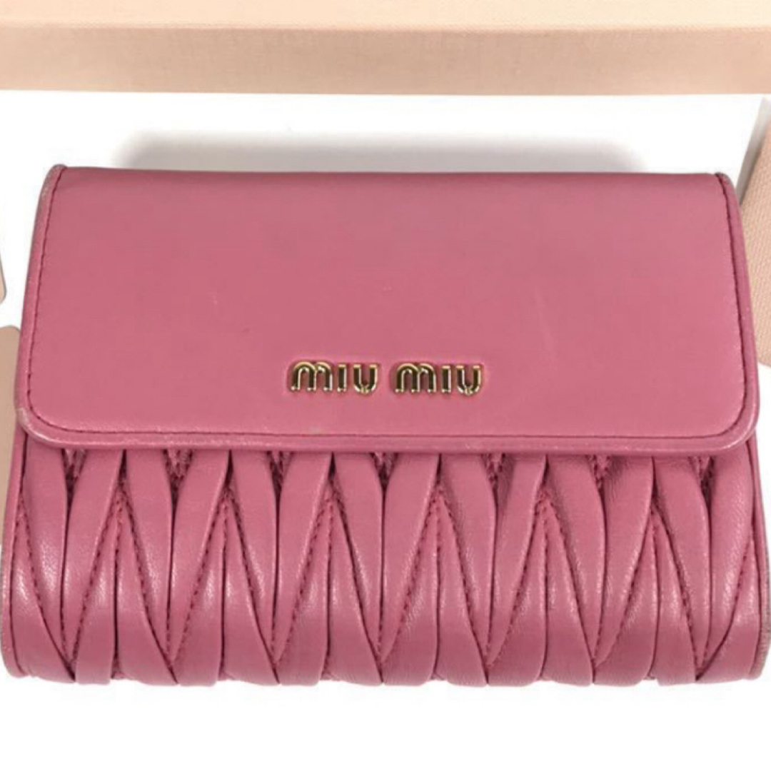 MIUMIU マテラッセ 財布 ギャランティーカード付属ミウミウ