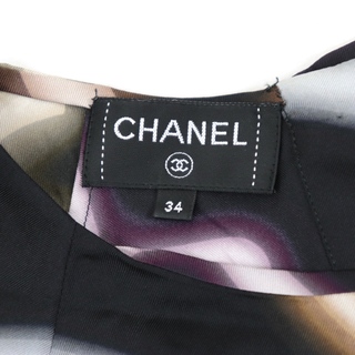 CHANEL - 美品 シャネル P70 ネオンロゴプリント ブラウス 半袖シャツ