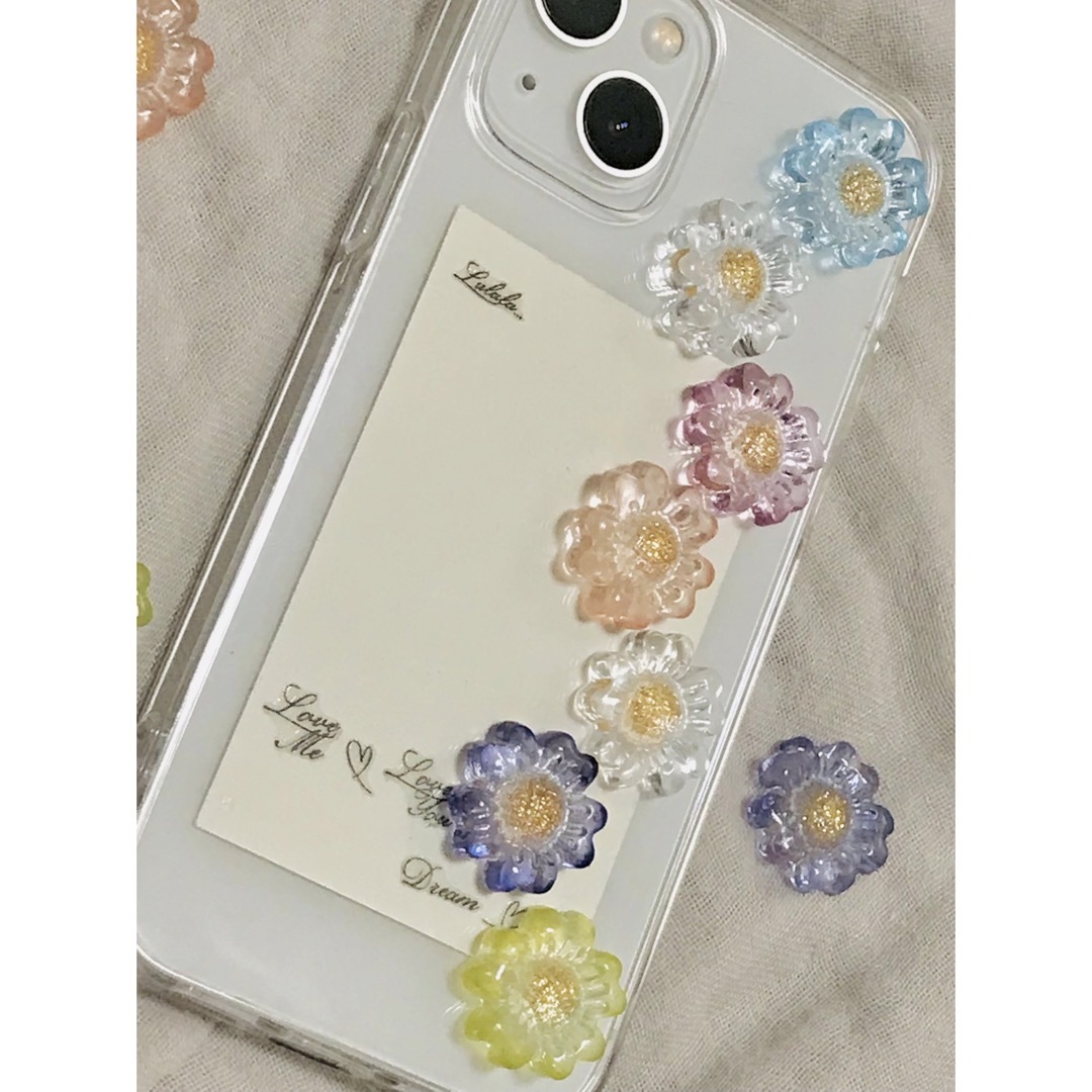 カラフルなお花のiPhoneケース スマホ/家電/カメラのスマホアクセサリー(iPhoneケース)の商品写真