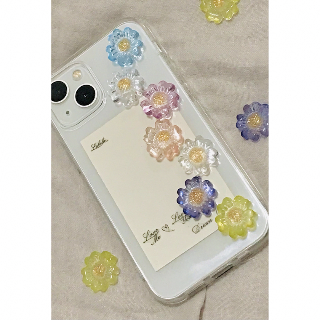 カラフルなお花のiPhoneケース スマホ/家電/カメラのスマホアクセサリー(iPhoneケース)の商品写真