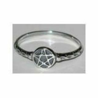 AzureGreen: Pentagram ring size 4 五芒星(リング(指輪))