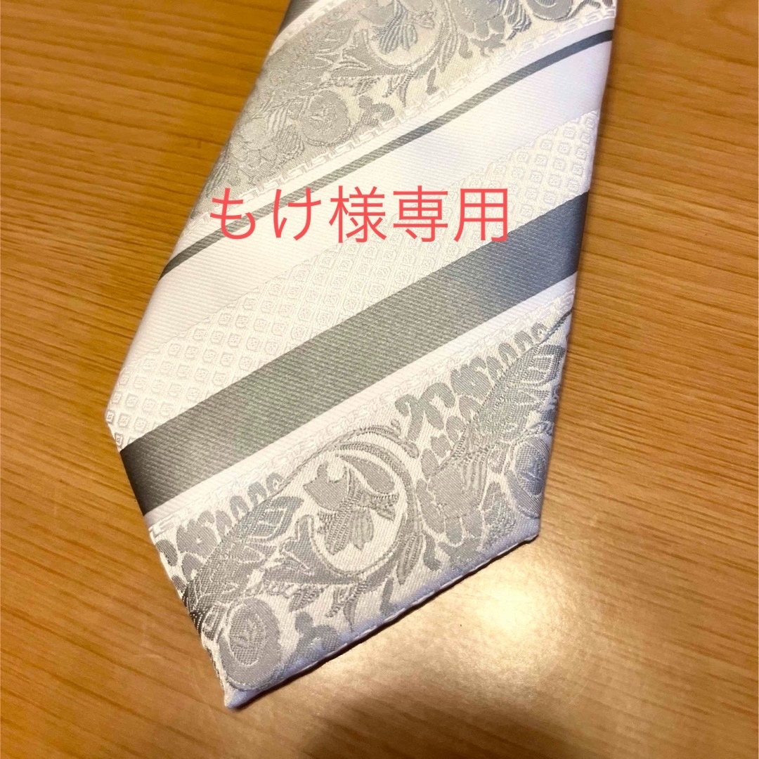 結婚式ネクタイメンズ（シルバーホワイト） メンズのファッション小物(ネクタイ)の商品写真