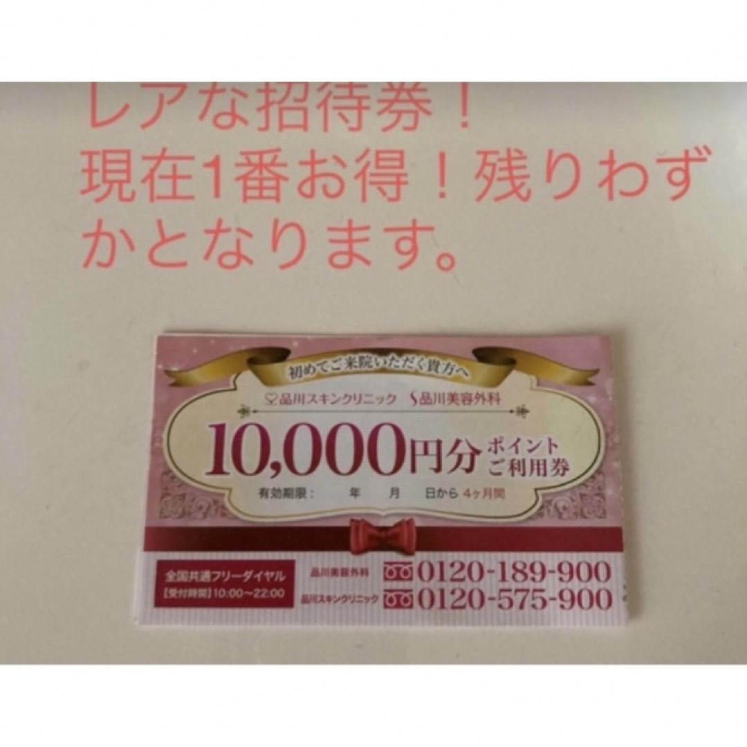品川美容外科　品川スキンクリニック チケットの優待券/割引券(その他)の商品写真