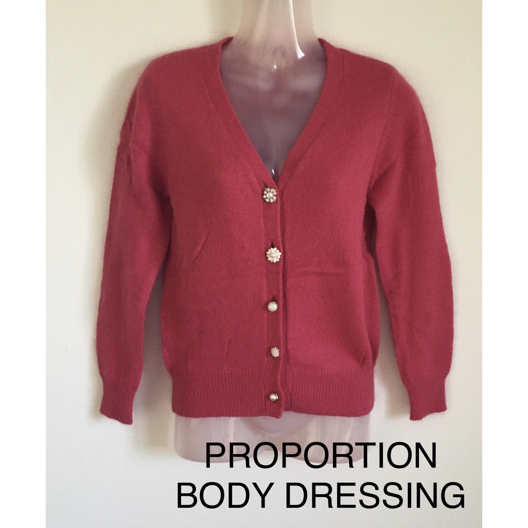 PROPORTION BODY DRESSING(プロポーションボディドレッシング)のPROPORTION BODY DRESSING アンゴラ混ビジューカーディガン レディースのトップス(カーディガン)の商品写真