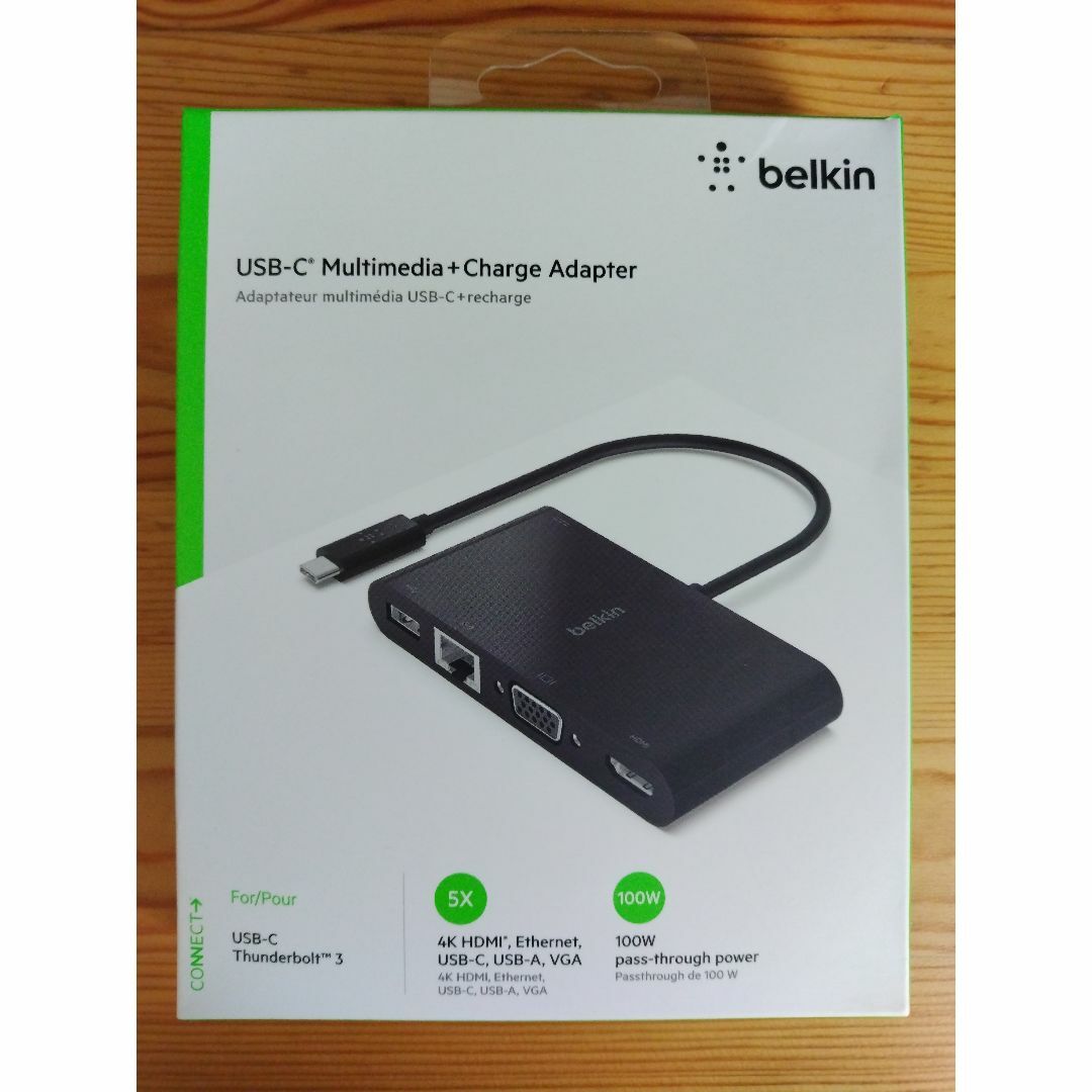Apple(アップル)のBelkin ベルキン マルチメディア USB 100W PD 変換アダプタ スマホ/家電/カメラのPC/タブレット(PC周辺機器)の商品写真