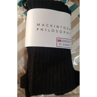 マッキントッシュ(MACKINTOSH)のマッキントッシュ MACKINTOSH ウールmixタイツ 新品 ブラック 黒(タイツ/ストッキング)