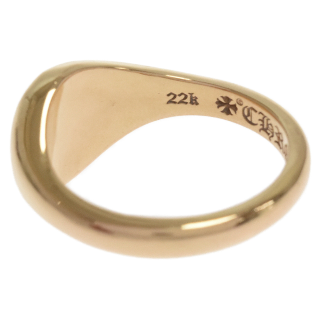 Chrome Hearts(クロムハーツ)のCHROME HEARTS クロムハーツ 22K SIGNET RING MINI シグネットリングミニ 指輪 ゴールド ギャランティ付き 19号 メンズのアクセサリー(リング(指輪))の商品写真