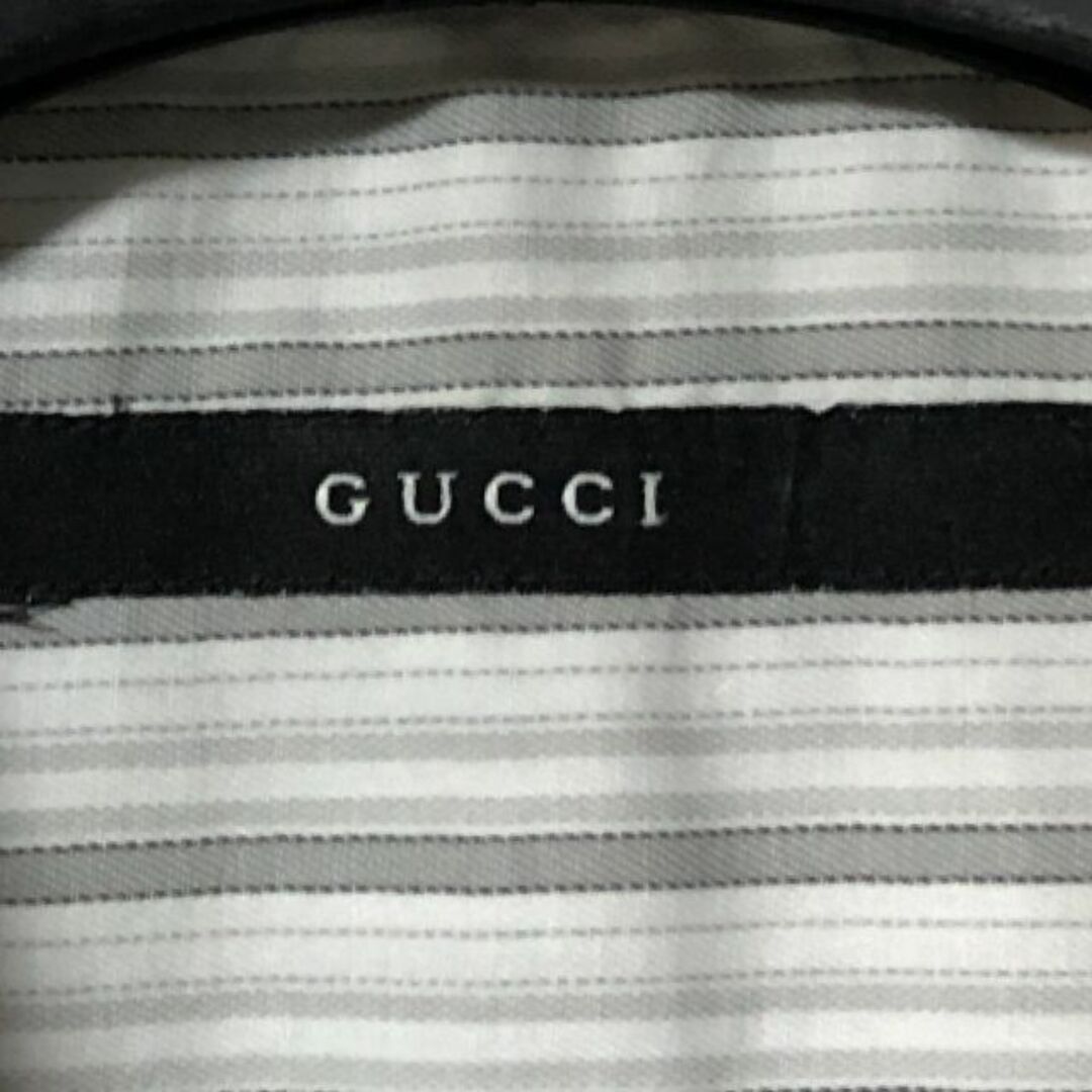 Gucci(グッチ)のグッチ ストライプ ドレスシャツ 40/GUCCI 伊製 グッチジャパン メンズのトップス(シャツ)の商品写真