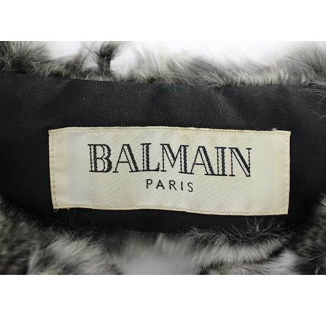 BALMAIN(バルマン)の【冬物 新入荷】★BALMAIN/バルマン★ファーティペット/マフラー/ストール/配色/小物 グレー×ブラウン/灰色×茶 レディース 【中古】秋冬 etc 122132 レディースのファッション小物(バンダナ/スカーフ)の商品写真