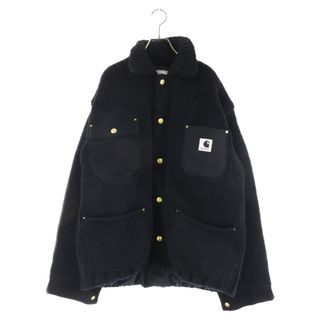 サカイ(sacai)のSacai サカイ 23AW×Carhartt WIP Knit Jacket Michigan 23-03111M カーハート ニットジャケットミシガンブルゾン ブラック(フライトジャケット)