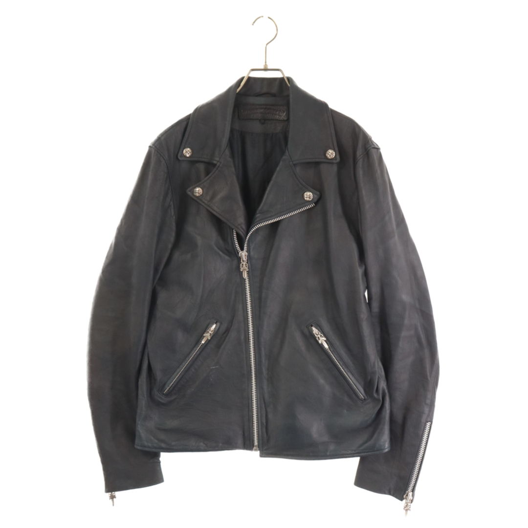 Chrome Hearts(クロムハーツ)のCHROME HEARTS クロムハーツ BASIC MOTO/ベーシックモト ダガージップライダースレザージャケット ブラック L メンズのジャケット/アウター(フライトジャケット)の商品写真