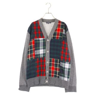 コムデギャルソン(COMME des GARCONS)のCOMME des GARCONS HOMME コムデギャルソンオム 11AW パッチワーク ウールニット カーディガン グレー HH-T023(カーディガン)