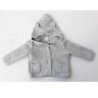 ベビーギャップ(babyGAP)のbabyGAPブラナンベア　ガーターセーター　gray　70cm(カーディガン/ボレロ)