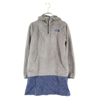 ザノースフェイス(THE NORTH FACE)のTHE NORTH FACE ザノースフェイス シャギー ボーダー ハーフジップ キルティングナイロン切り替えパーカー レディース グレー/ネイビー NAW45005(パーカー)