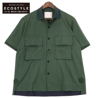 サカイ(sacai)のサカイ 23-03073M グリーン Cotton Jersey Shirt 1(その他)