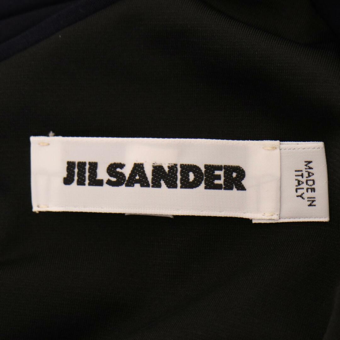 Jil Sander(ジルサンダー)のジルサンダー ダークネイビー プリーツノースリーブワンピース 34 レディースのワンピース(その他)の商品写真
