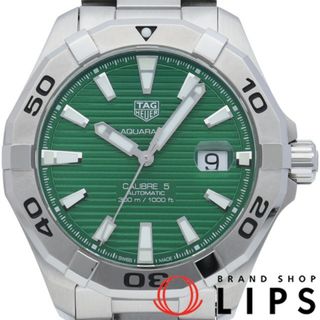 タグホイヤー(TAG Heuer)のタグ・ホイヤー アクアレーサー キャリバー 5 グリーン Aquaracer Carrera Calibre 5 WAY2015.BA0927 箱 保証書 SS メンズ時計 グリーン 仕上げ済 美品 【中古】(その他)