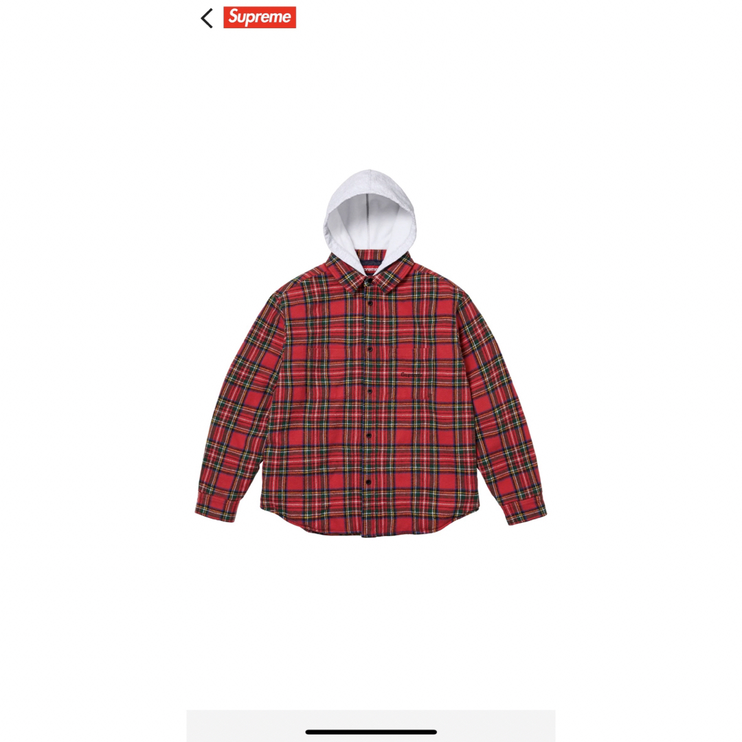 Supreme(シュプリーム)のSupreme Tartan Flannel Hooded Shirt XXL メンズのトップス(シャツ)の商品写真