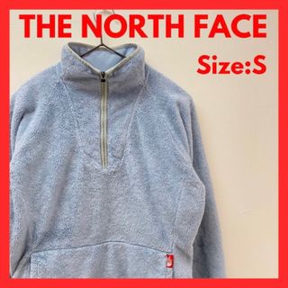 ザノースフェイス(THE NORTH FACE)の【美品】古着　ノースフェイス　フリースプルオーバー　レディース　水色　S(トレーナー/スウェット)