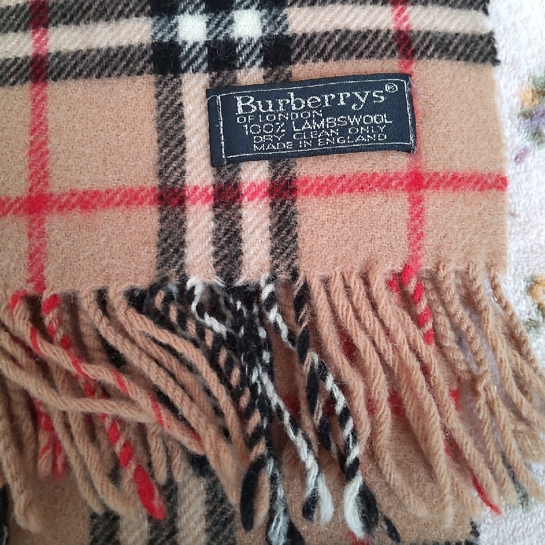 BURBERRY(バーバリー)のバーバリー　チェック柄　マフラー　キャメル　BURBERRY　英国製 レディースのファッション小物(マフラー/ショール)の商品写真