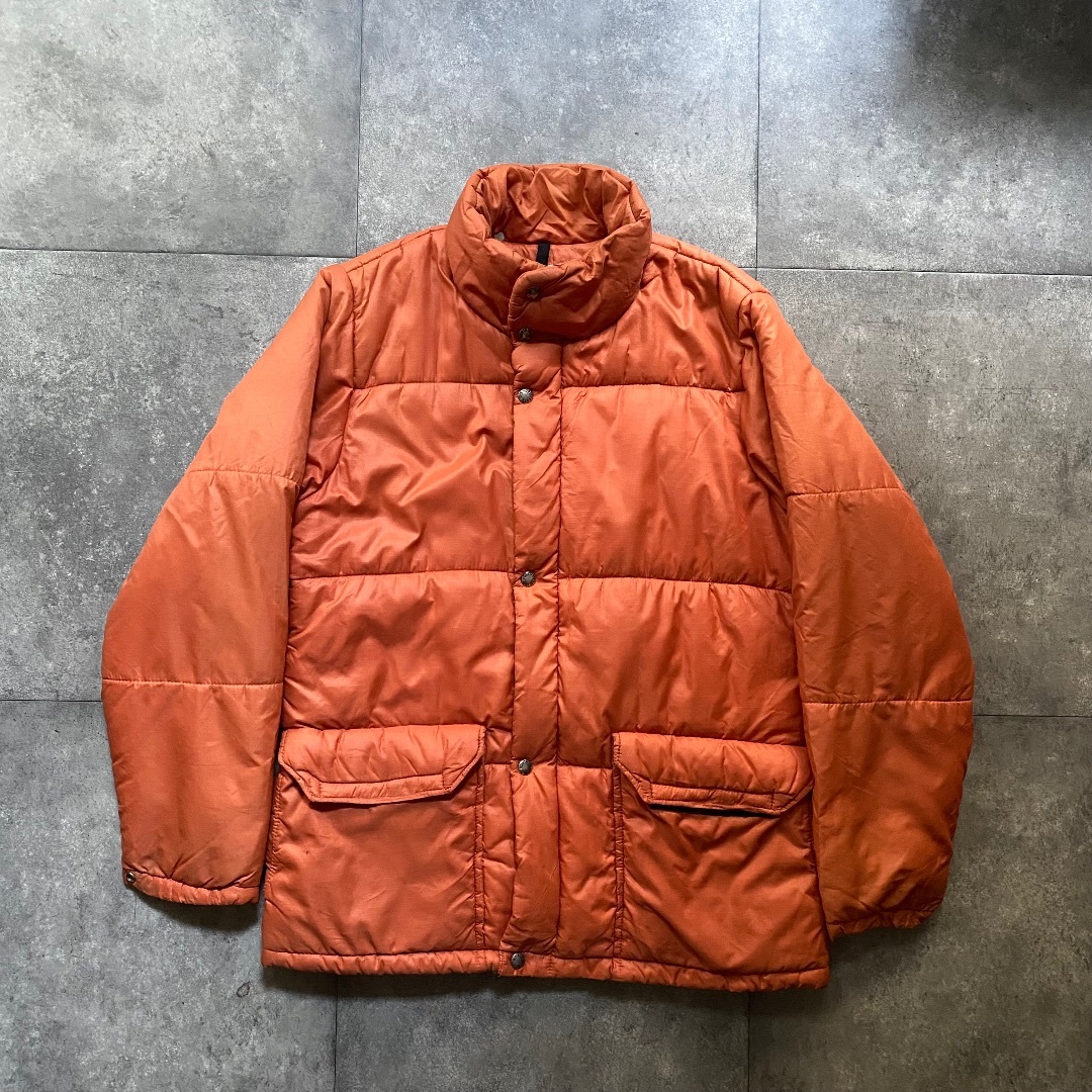 THE NORTH FACE(ザノースフェイス)の70s ノースフェイス ダウンジャケット 茶タグ M リップストップ オレンジ メンズのジャケット/アウター(ダウンジャケット)の商品写真