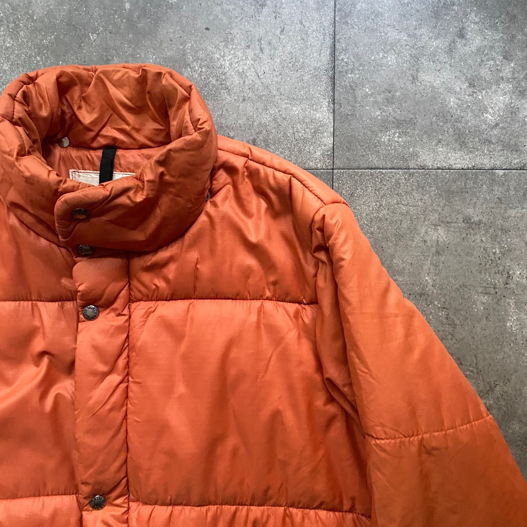 THE NORTH FACE(ザノースフェイス)の70s ノースフェイス ダウンジャケット 茶タグ M リップストップ オレンジ メンズのジャケット/アウター(ダウンジャケット)の商品写真