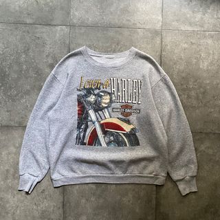 ハーレーダビッドソン(Harley Davidson)の80s ハーレーダビッドソン スウェット USA製 グレー バックプリント(スウェット)